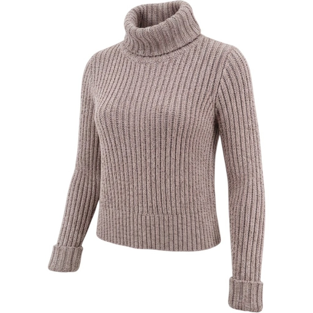 Free People Sweater Womens XS Turtleneck Waffle Knit Mauve Pink Chunky Excellent